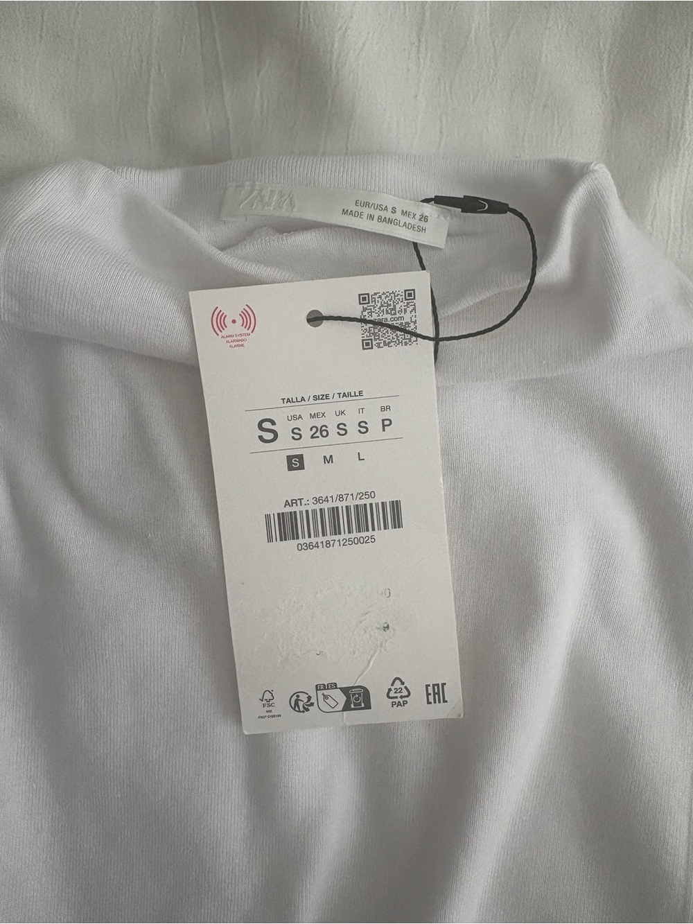 Zara Sleeveless White Crewneck Tank Top - Small - Picture 5 of 6